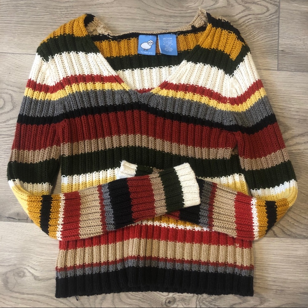 colorful striped sweater